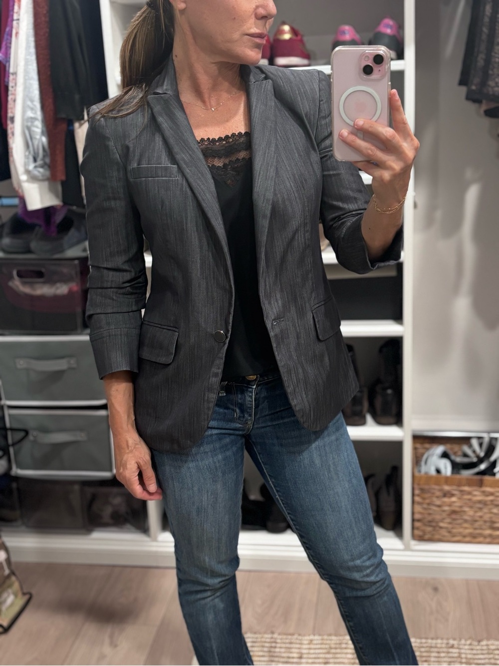 Calvin Klein Woman Fitted Blazer. Size 2
